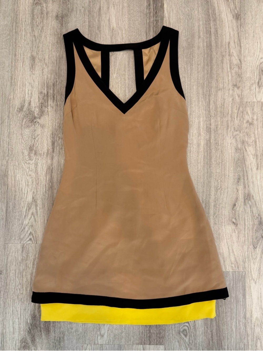 Jay Godfrey 100% Silk Colorblock Mini Dress – Size 6